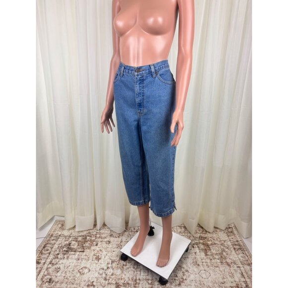 Vintage Newport News Jeanology High Rise Cropped Capri Denim Jeans Size 28 - Picture 3 of 9